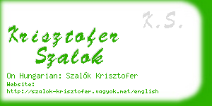 krisztofer szalok business card